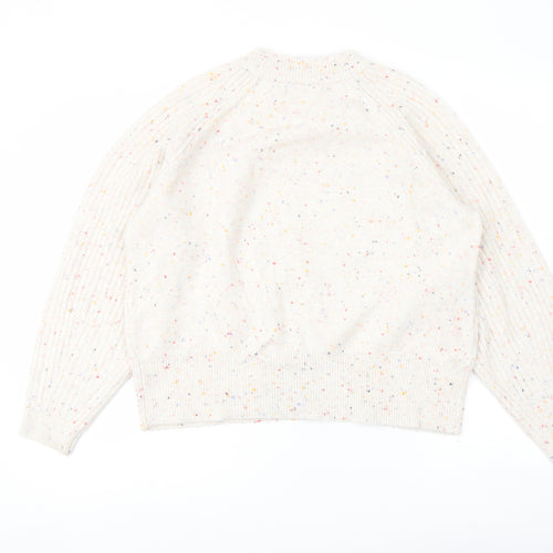 Marks and Spencer Womens Pink Mock Neck Acrylic Pullover Jumper Size M