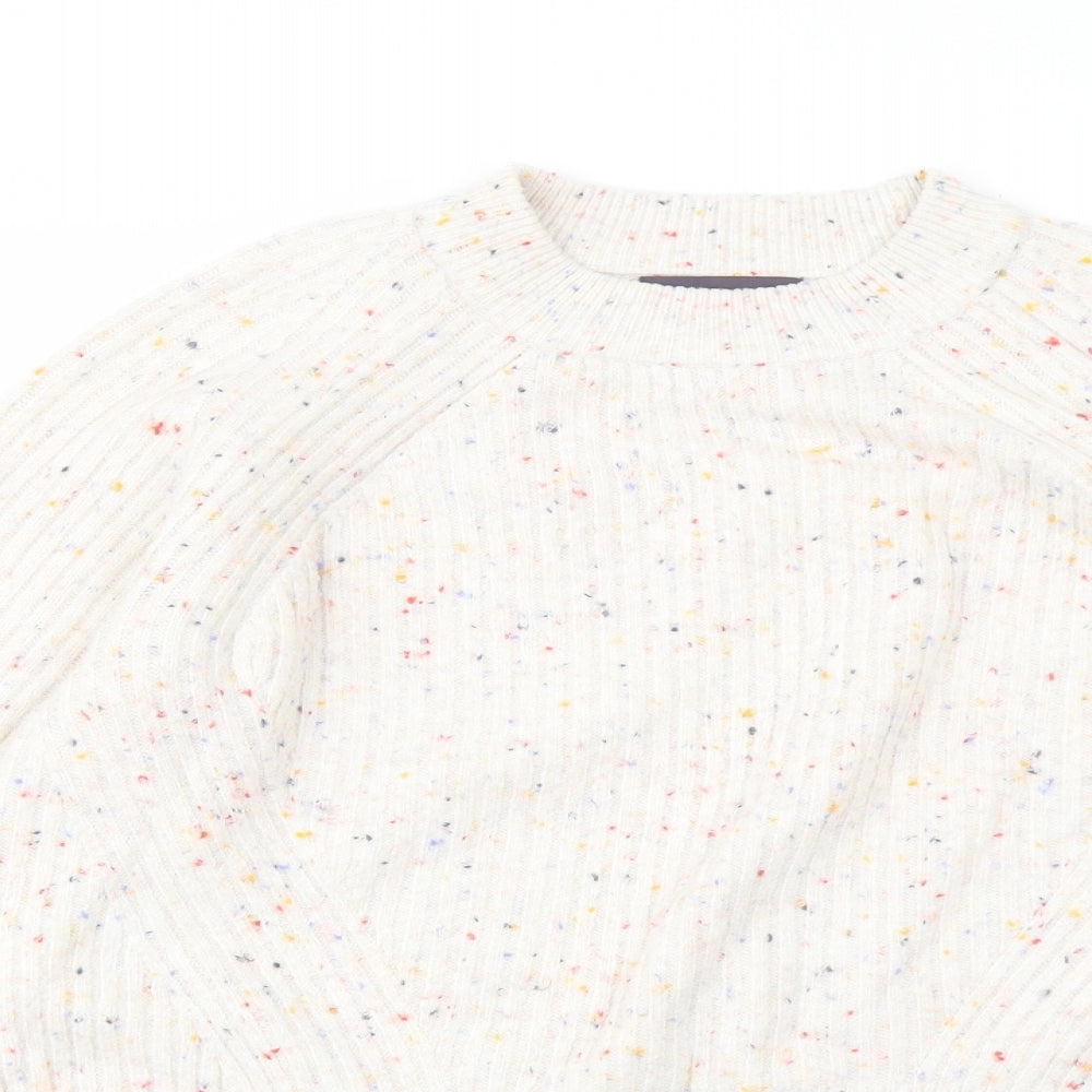 Marks and Spencer Womens Pink Mock Neck Acrylic Pullover Jumper Size M