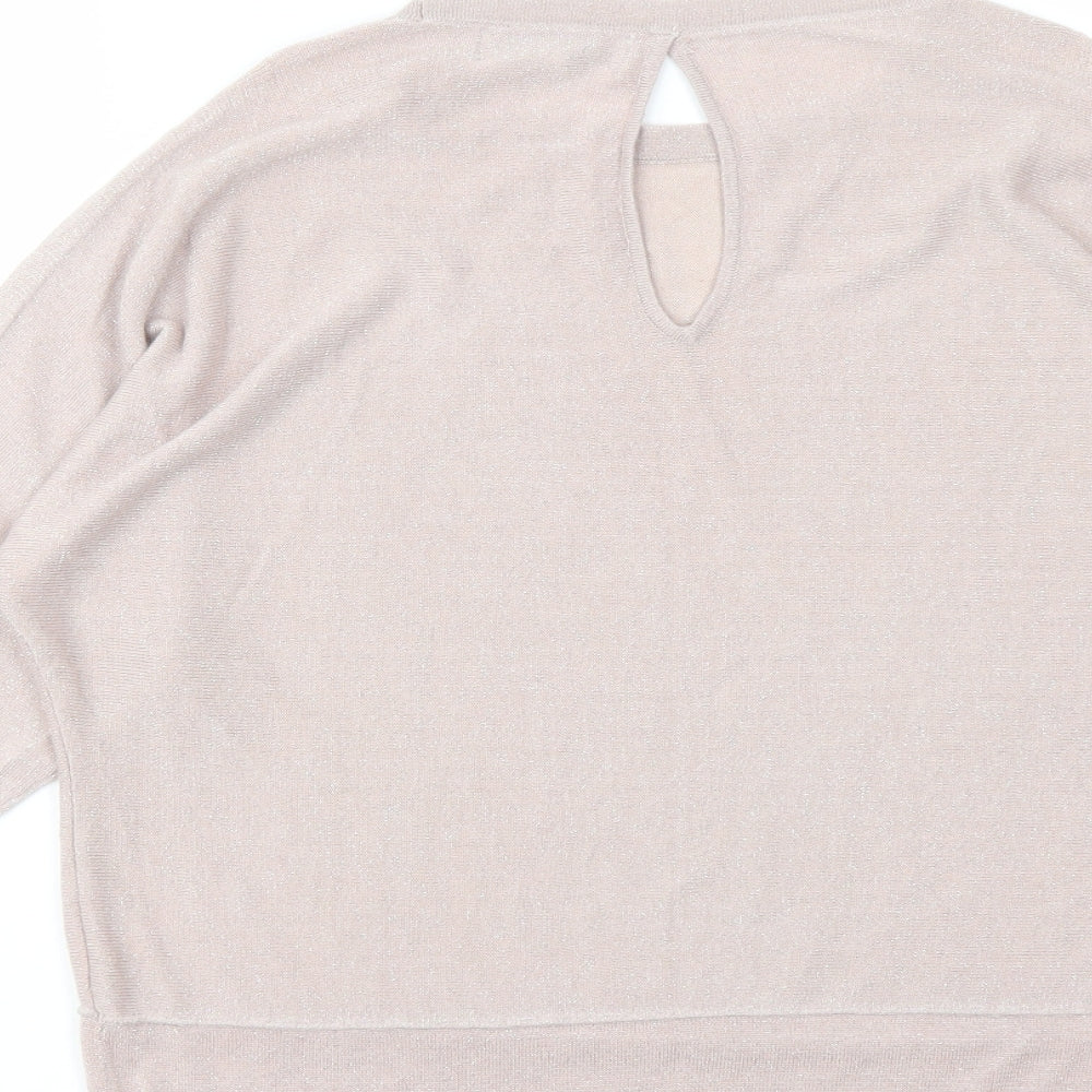 NEXT Womens Pink Round Neck Camel Pullover Jumper Size 10