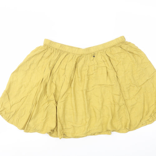 Gap Womens Yellow Viscose Skater Skirt Size M