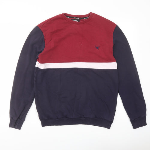 Intense Mens Blue Cotton Pullover Sweatshirt Size L