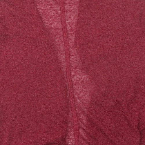 White Stuff Womens Red V-Neck Linen Cardigan Jumper Size 10