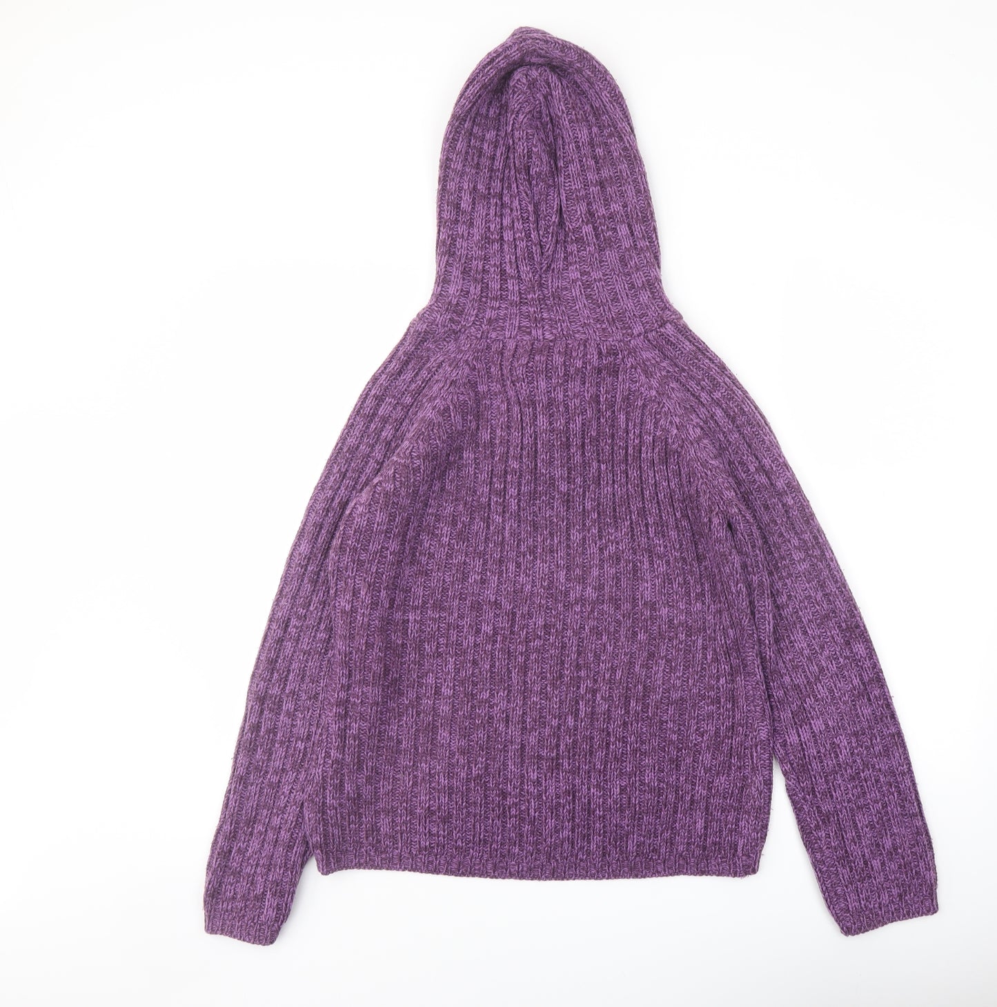 Ethel Austin Womens Purple Round Neck Acrylic Pullover Jumper Size 12