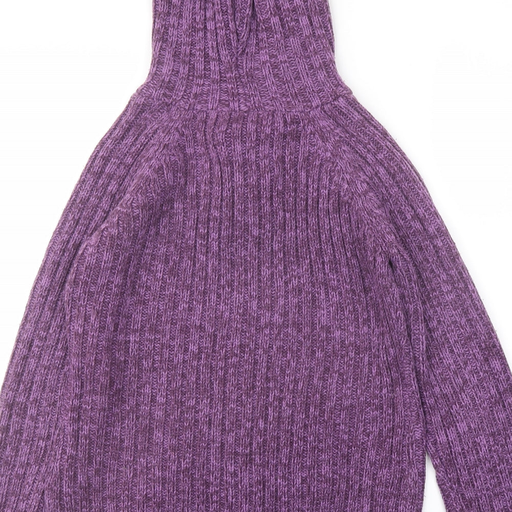 Ethel Austin Womens Purple Round Neck Acrylic Pullover Jumper Size 12