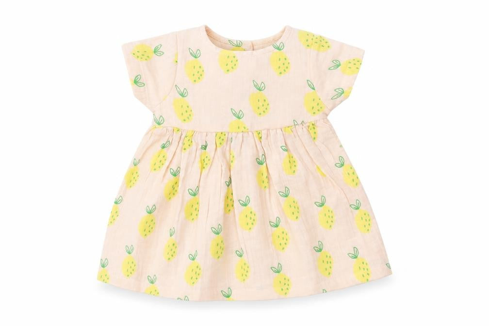 Marks and Spencer Girls Pink Geometric Polyester A-Line Size 3-6 Months Crew Neck Button