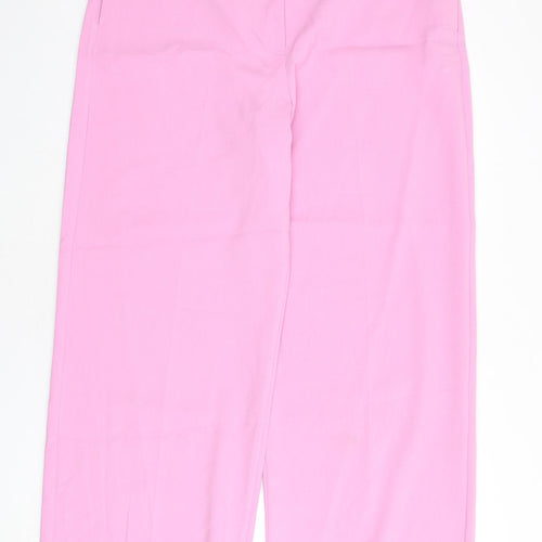 Marks and Spencer Womens Pink Polyester Trousers Size 20 L30 in Regular Zip