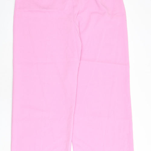 Marks and Spencer Womens Pink Polyester Trousers Size 20 L30 in Regular Zip