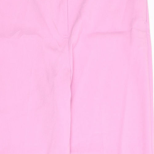 Marks and Spencer Womens Pink Polyester Trousers Size 20 L30 in Regular Zip