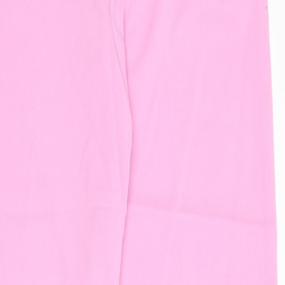 Marks and Spencer Womens Pink Polyester Trousers Size 20 L30 in Regular Zip