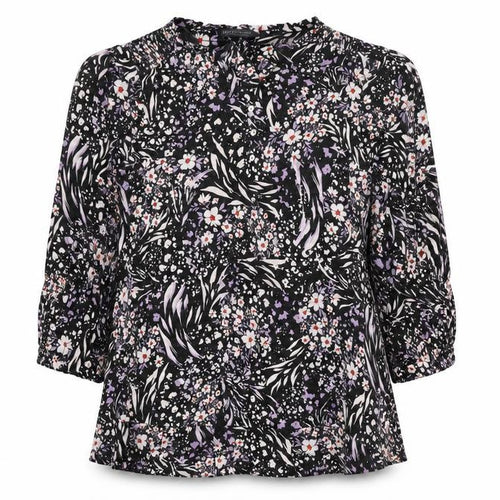 Marks and Spencer Womens Multicoloured Geometric Viscose Sheath Size 22 V-Neck Button - Flowers, Glitter