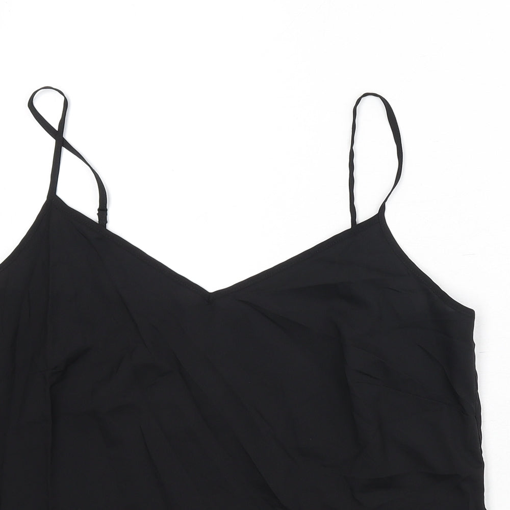 Marks and Spencer Womens Black Polyester Camisole Tank Size 10 V-Neck