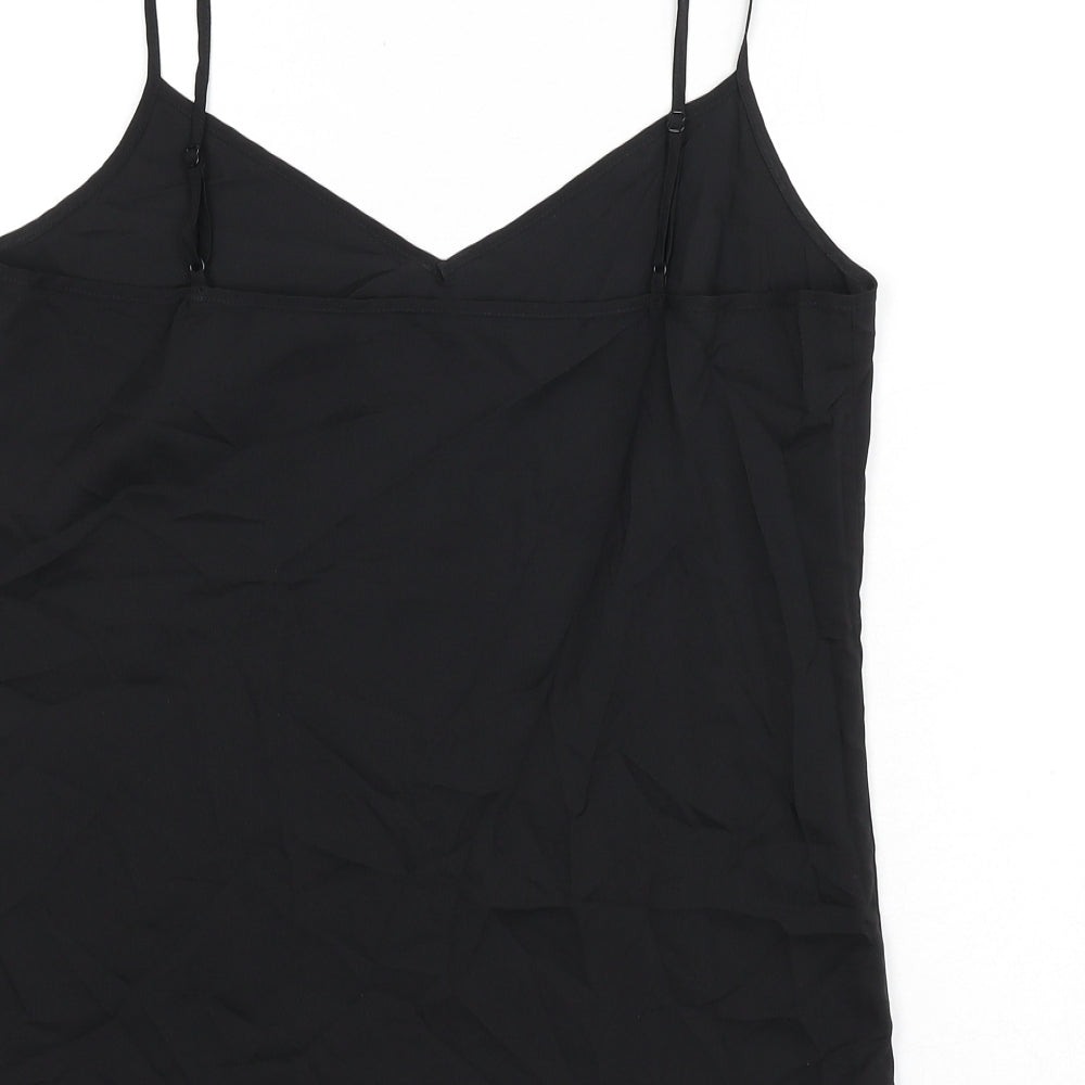 Marks and Spencer Womens Black Polyester Camisole Tank Size 10 V-Neck