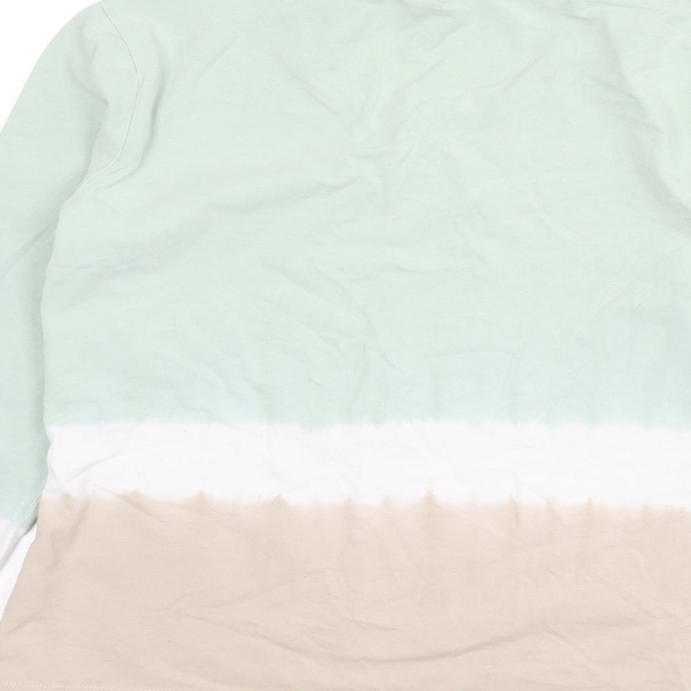 Mexx Womens Multicoloured Geometric Cotton Basic T-Shirt Size L Round Neck - Gradient Effect
