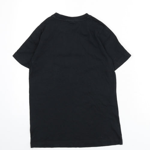 Nike Boys Black 100% Cotton Basic T-Shirt Size L Round Neck Pullover