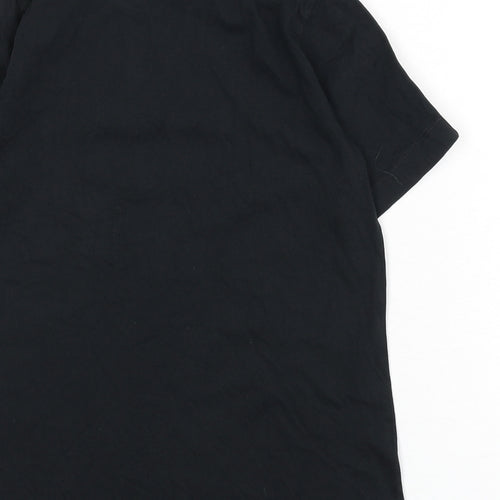 Nike Boys Black 100% Cotton Basic T-Shirt Size L Round Neck Pullover