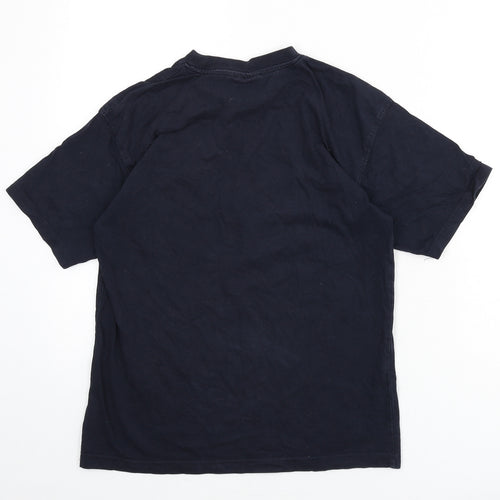 Diadora Boys Blue 100% Cotton Basic T-Shirt Size 10-11 Years Round Neck Pullover