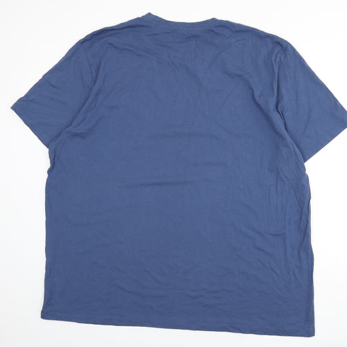 NEXT Mens Blue 100% Cotton Polo Size 4XL Collared Pullover