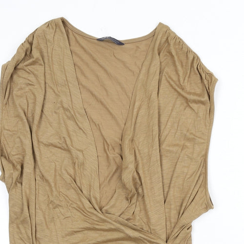 Marks and Spencer Womens Brown Modal Basic Tank Size 20 V-Neck - Plunging Neckline