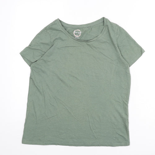 NEXT Womens Green 100% Cotton Basic T-Shirt Size 8 Round Neck
