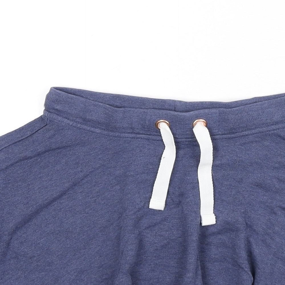 Marks and Spencer Girls Blue Cotton Skater Skirt Size 6-7 Years Regular Drawstring