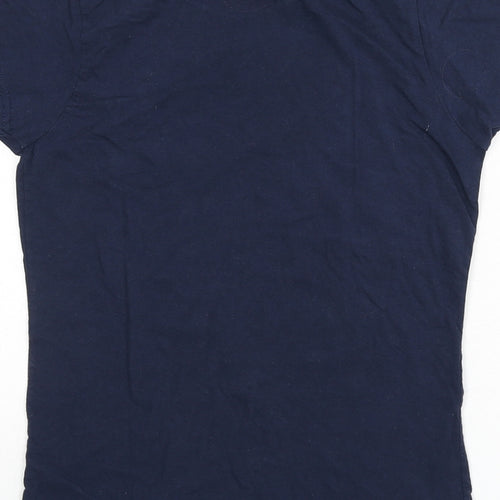 Chelsea Womens Blue Cotton Basic T-Shirt Size S Round Neck - Football, Euro 2021