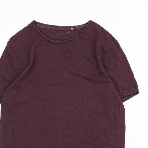 River Island Mens Red Polyester T-Shirt Size XS Round Neck
