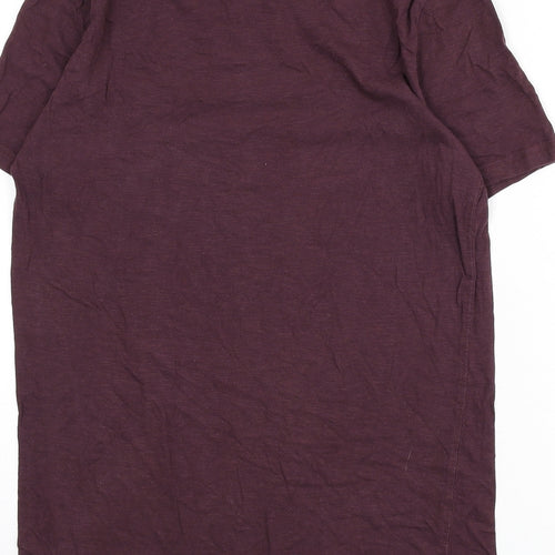 River Island Mens Red Polyester T-Shirt Size XS Round Neck