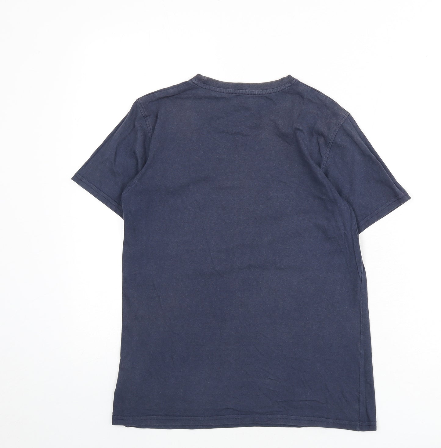 Mountain Warehouse Boys Blue 100% Cotton Basic T-Shirt Size 13 Years Round Neck Pullover