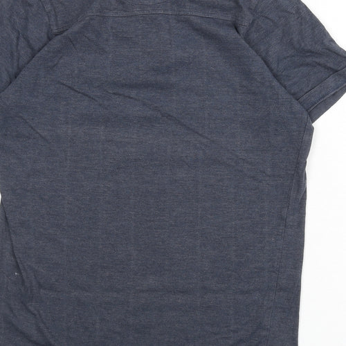 Smith and Jones Mens Blue Polyester Polo Size S Collared Button