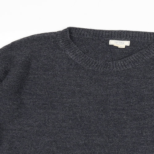 Fat Face Womens Blue Round Neck Acrylic Pullover Jumper Size 14
