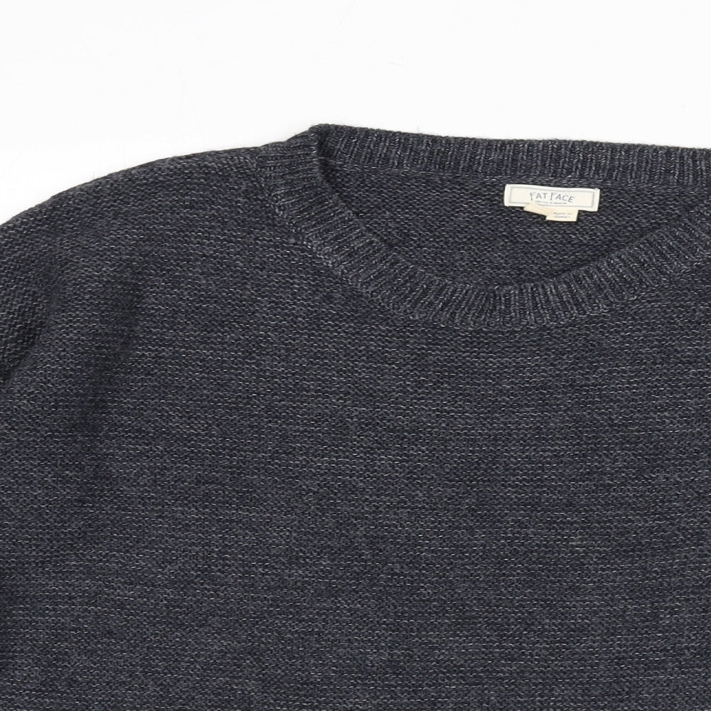 Fat Face Womens Blue Round Neck Acrylic Pullover Jumper Size 14