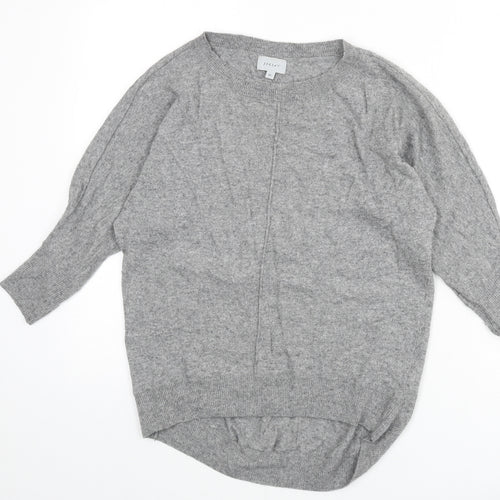 Jigsaw Womens Grey Round Neck Wool Pullover Jumper Size XS