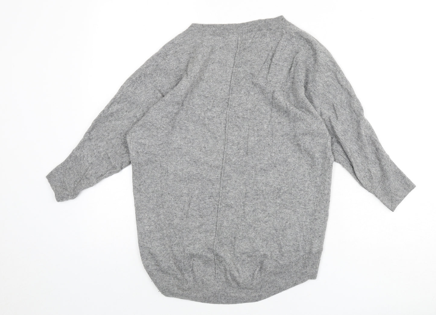 Jigsaw Womens Grey Round Neck Wool Pullover Jumper Size XS