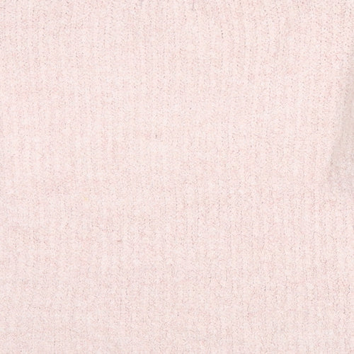Marks and Spencer Womens Pink Round Neck Acrylic Pullover Jumper Size M