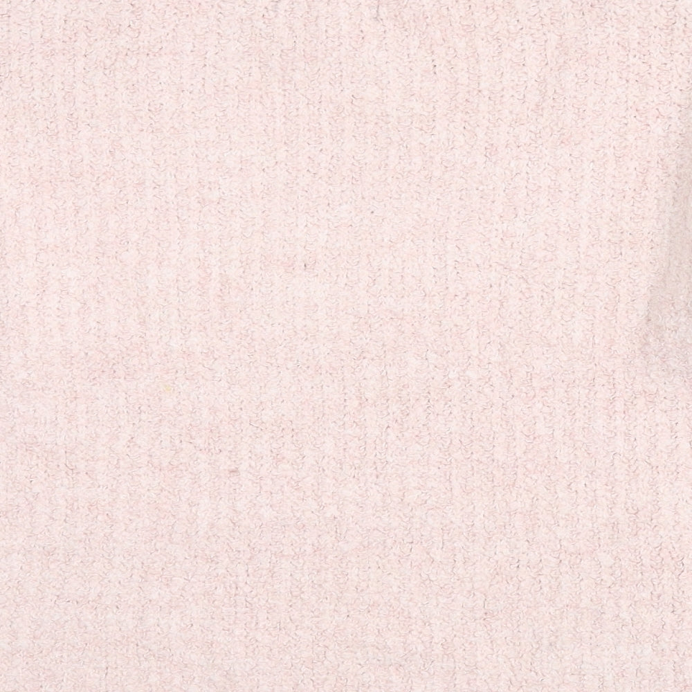 Marks and Spencer Womens Pink Round Neck Acrylic Pullover Jumper Size M
