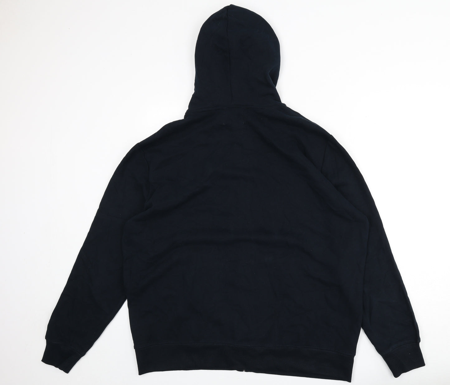 Marks and Spencer Mens Blue Cotton Full Zip Hoodie Size 2XL