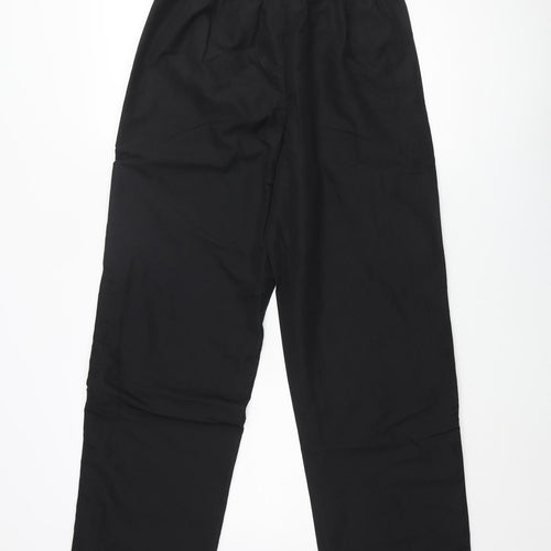 Canterbury Mens Black Polyester Track Pants Trousers Size M L31 in Regular Pullover - Canterbury of New Zealand Zip Side Seams