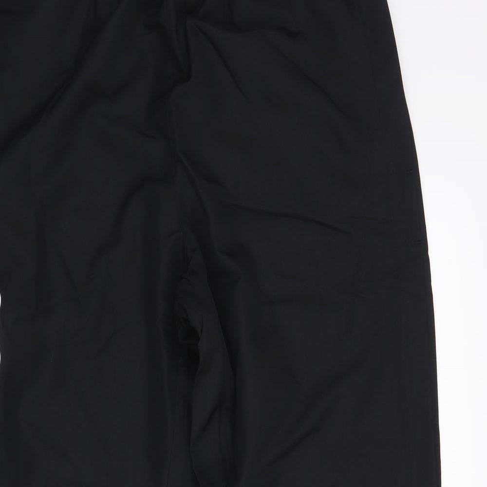 Canterbury Mens Black Polyester Track Pants Trousers Size M L31 in Regular Pullover - Canterbury of New Zealand Zip Side Seams