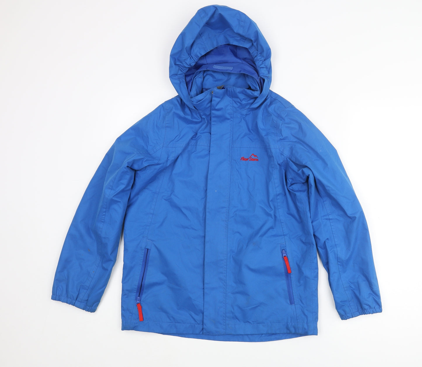 Peter Storm Boys Blue Rain Coat Coat Size 11-12 Years Zip