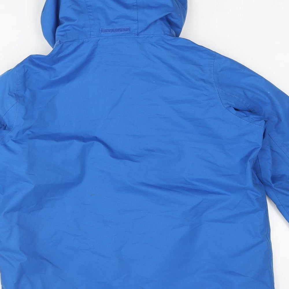 Peter Storm Boys Blue Rain Coat Coat Size 11-12 Years Zip