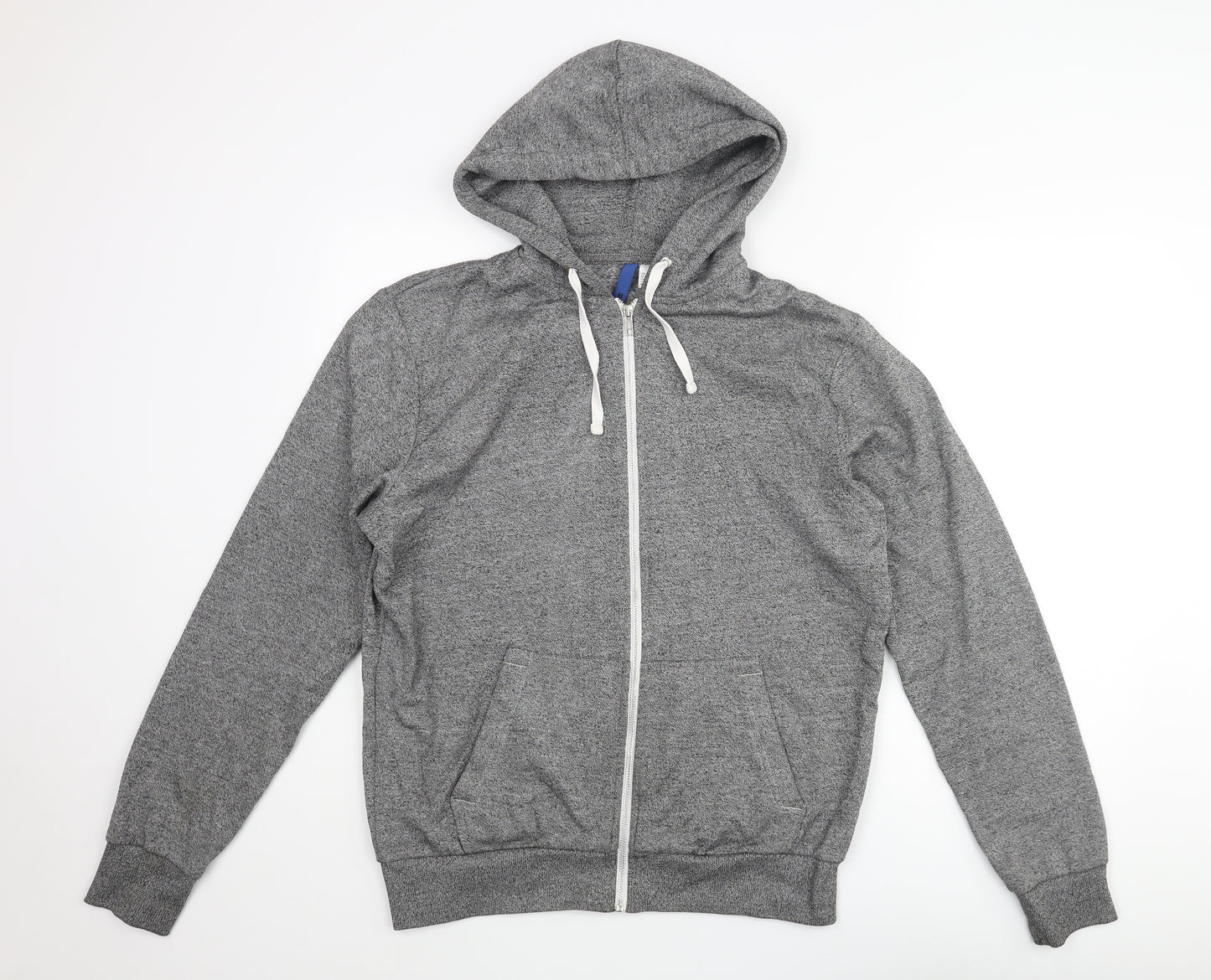 Divided by H&M Mens Grey Polyester Full Zip Hoodie Size M