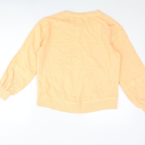 NEXT Womens Orange Cotton Pullover Sweatshirt Size S Pullover
