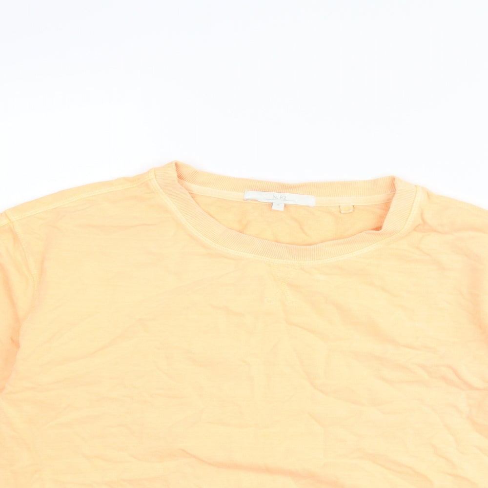 NEXT Womens Orange Cotton Pullover Sweatshirt Size S Pullover