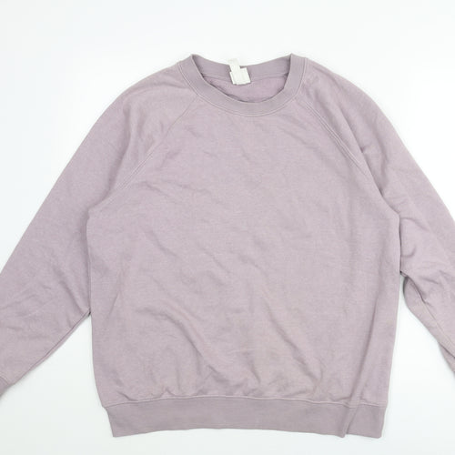 H&M Womens Purple Cotton Pullover Sweatshirt Size S Pullover