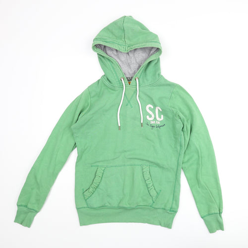 SoulCal&Co Womens Green Cotton Pullover Hoodie Size 10 Pullover - Logo