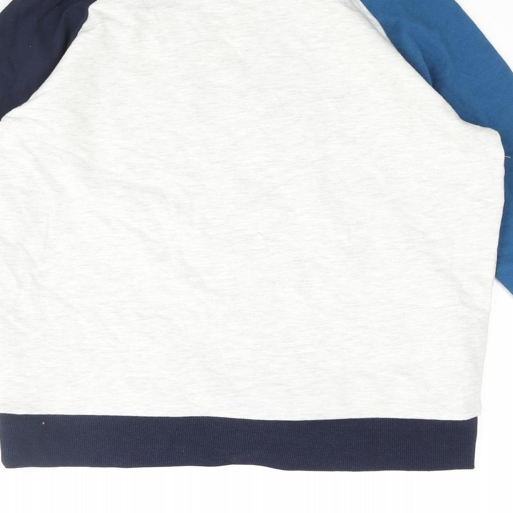 Marks and Spencer Boys Multicoloured Colourblock Cotton Pullover Sweatshirt Size 11-12 Years Pullover - Applique 1990