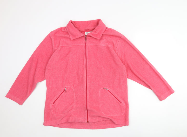 Lady Augusta Womens Pink Jacket Size M Zip