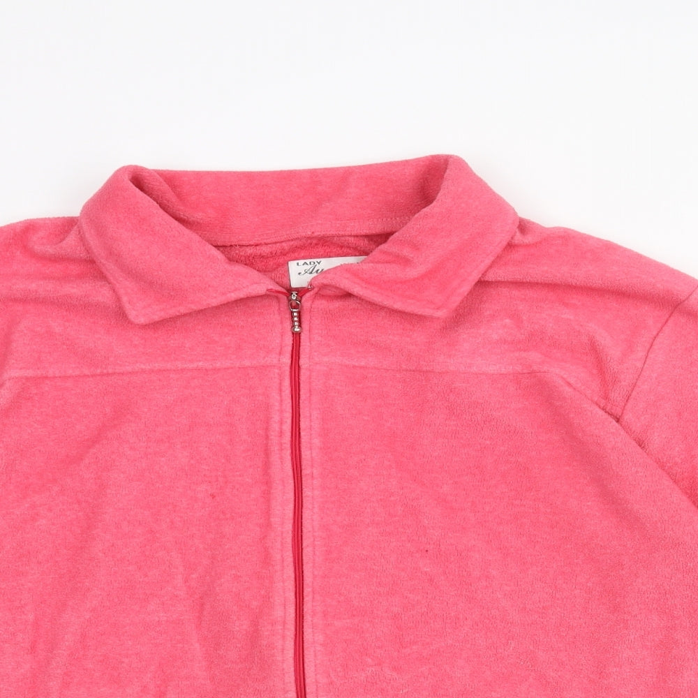 Lady Augusta Womens Pink Jacket Size M Zip