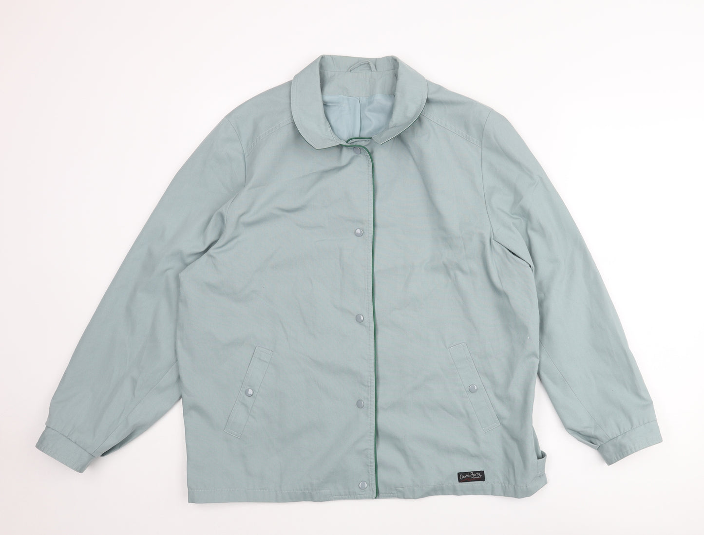 David Barry Womens Blue Jacket Size 18 Snap