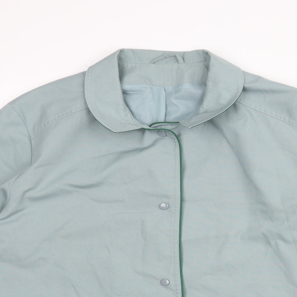 David Barry Womens Blue Jacket Size 18 Snap